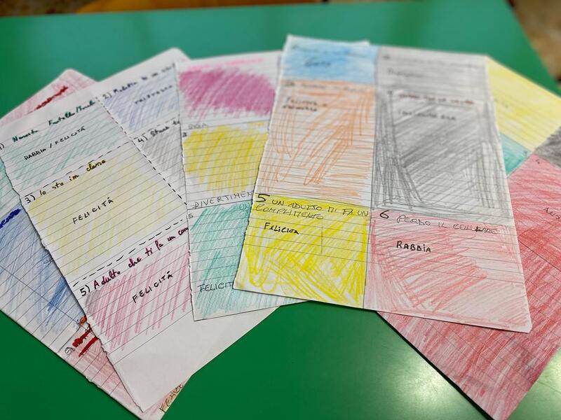 <h1>Le nostre emozioni</h1>
I lavori realizzati dai ragazzi in seguito al laboratorio sulle emozioni